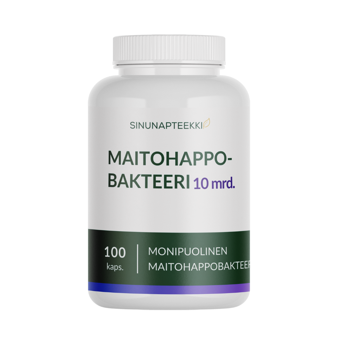 你的药房 乳酸菌 100亿 100粒胶囊｜Sinunapteekin Maitohappobakteeri 10 mrd. 100 kaps.