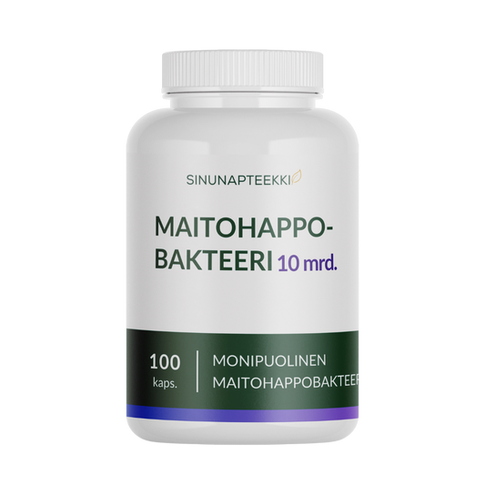 你的药房 乳酸菌 100亿 100粒胶囊｜Sinunapteekin Maitohappobakteeri 10 mrd. 100 kaps.