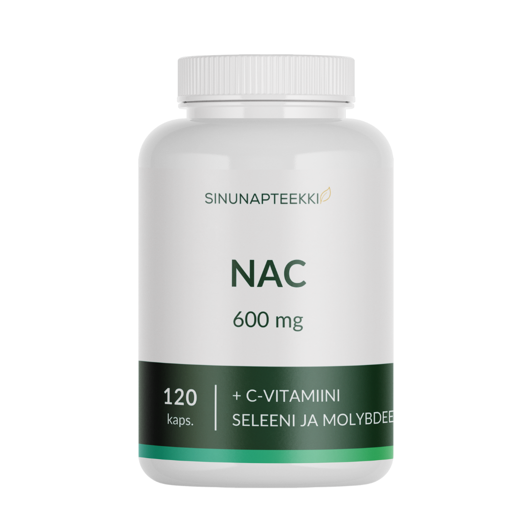 Sinunapteekin NAC 600毫克 120粒｜Sinunapteekin NAC 600 mg 120 kaps.