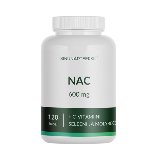 Sinunapteekin NAC 600毫克 120粒｜Sinunapteekin NAC 600 mg 120 kaps.