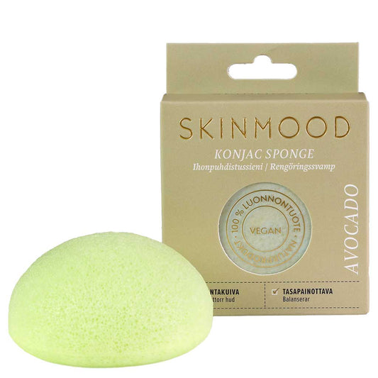 SkinMood 魔芋海绵 牛油果 - 牛油果洁面海绵，适合混合性和偏干性混合肌 1 kpl