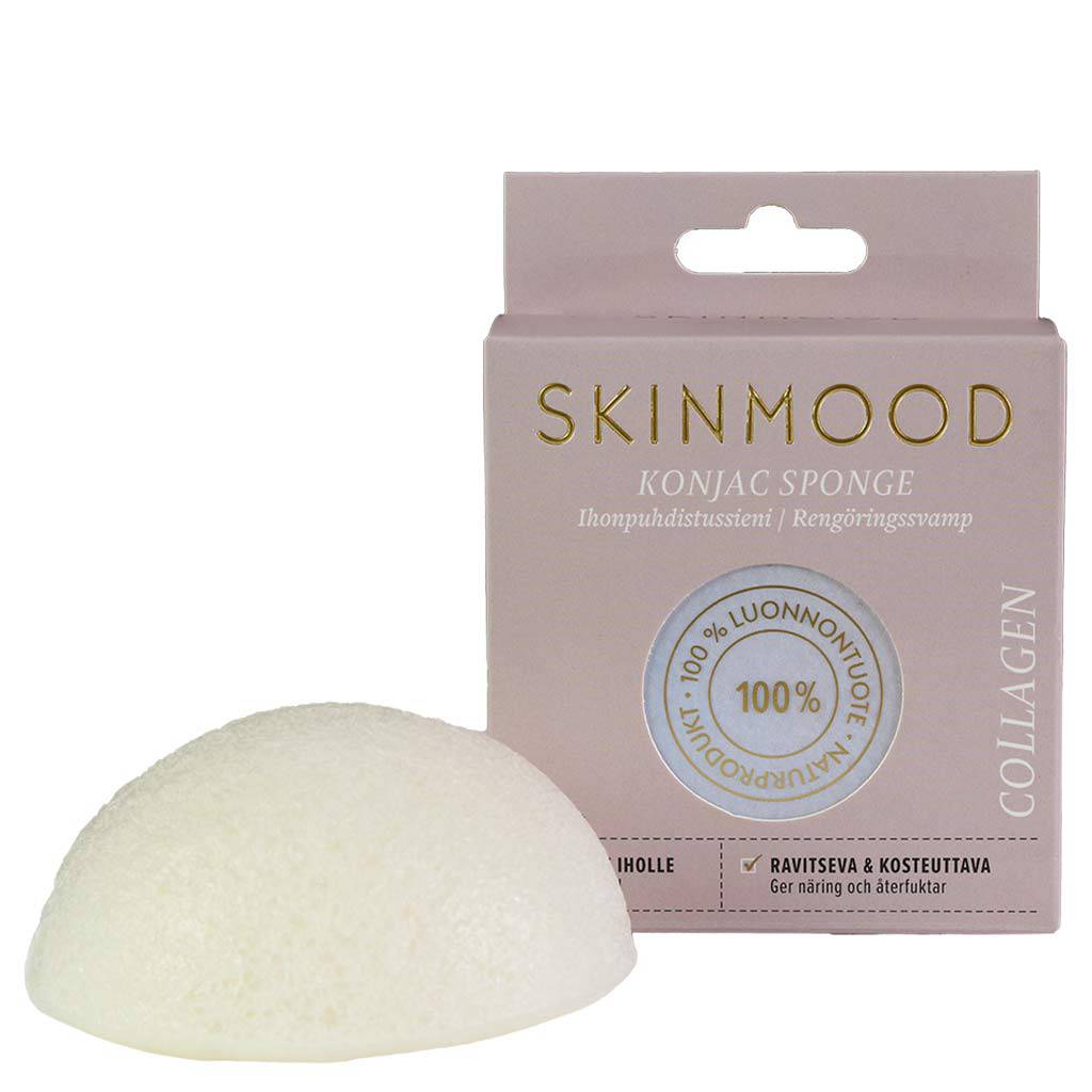 SkinMood 魔芋海绵 胶原蛋白 - 胶原蛋白洁面海绵 1 kpl
