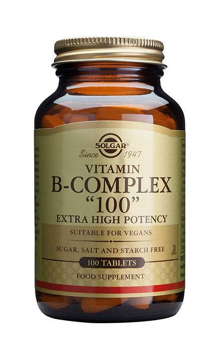 Solgar Vitamin B-Complex "100" - B-Vitamiinivalmiste 100 kaps.｜Solgar 维生素B族“100”-B族维生素制剂100粒