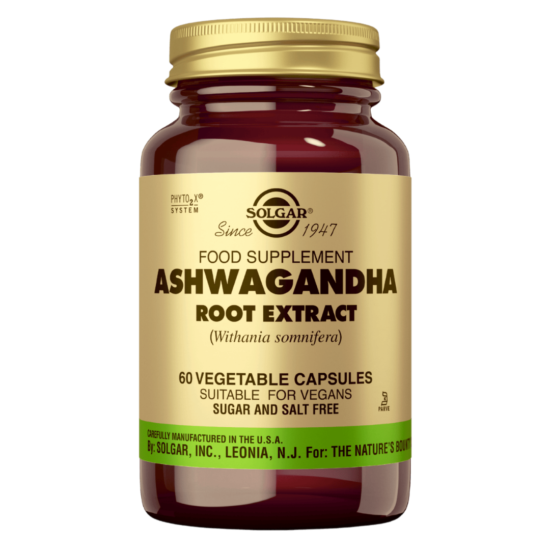 索尔加南非醉茄根提取物60粒｜Solgar Ashwagandha - Juuriuute 60 kaps.