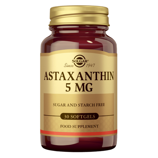 索尔加虾青素5毫克30粒｜Solgar Astaxanthin 5 mg - Astaksantiini 30 kaps.