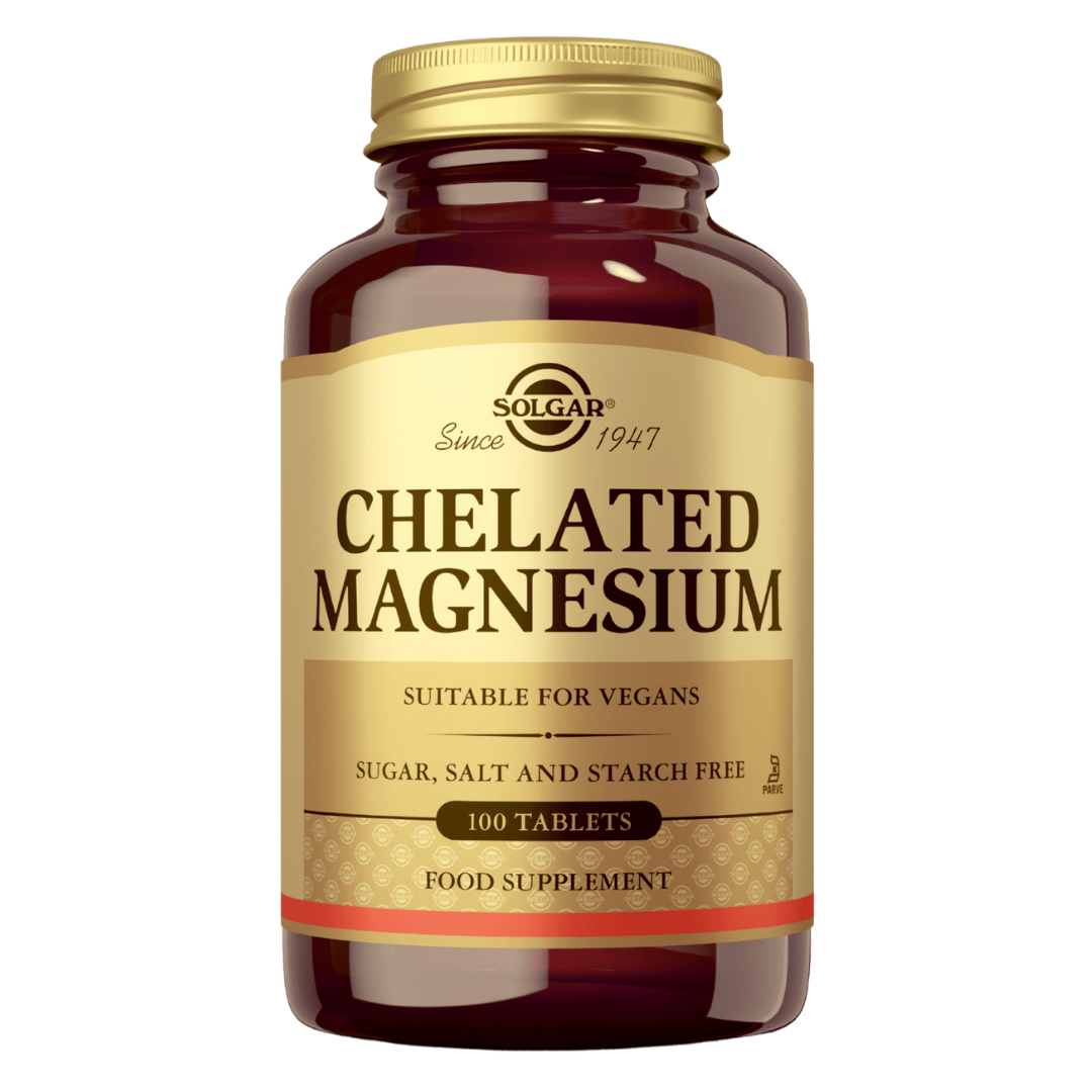 Solgar螯合镁 100片｜Solgar Chelated Magnesium - Magnesiumkelaatti 100 tabl.