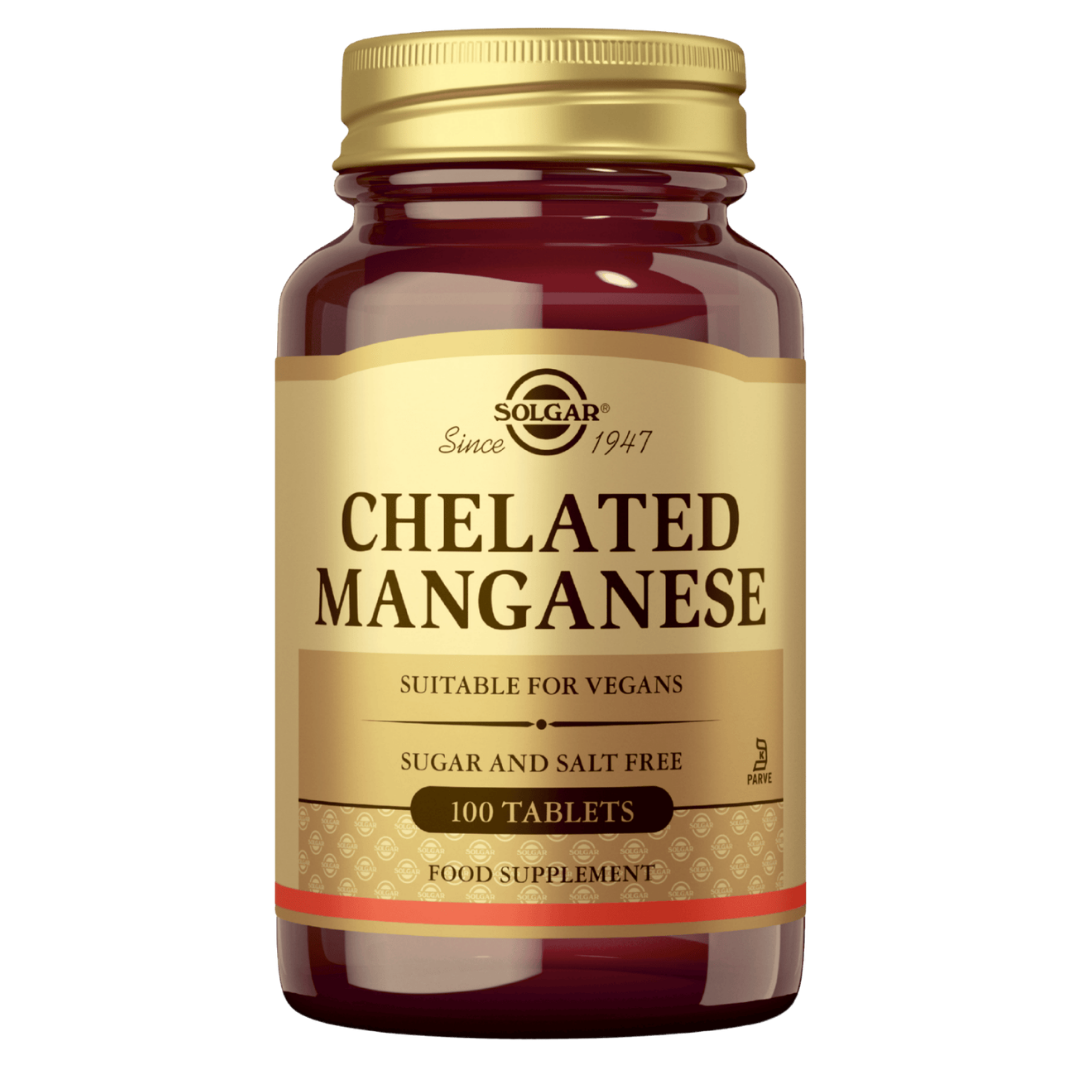 Solgar螯合锰 100片｜Solgar Chelated Manganese - Mangaanikelaatti 100 tabl.