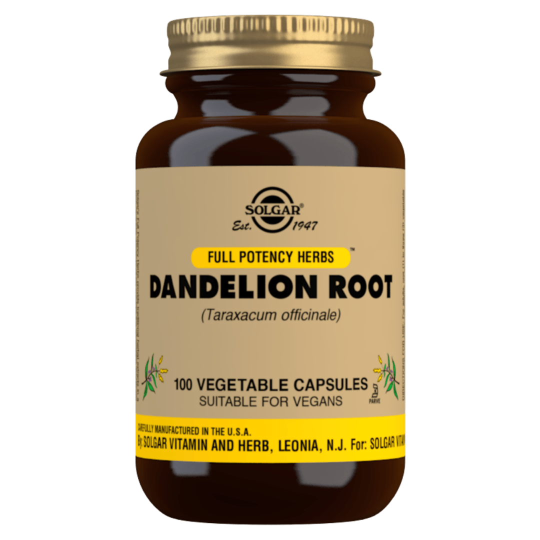 索尔加蒲公英根 - 100粒植物胶囊｜Solgar Dandelion Root - Voikukanjuuriuute 100 vegekaps.