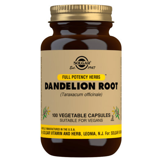 索尔加蒲公英根 - 100粒植物胶囊｜Solgar Dandelion Root - Voikukanjuuriuute 100 vegekaps.