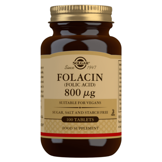 Solgar叶酸 800微克 100片｜Solgar Folacin 800 µg - Foolihappo 100 tabl.