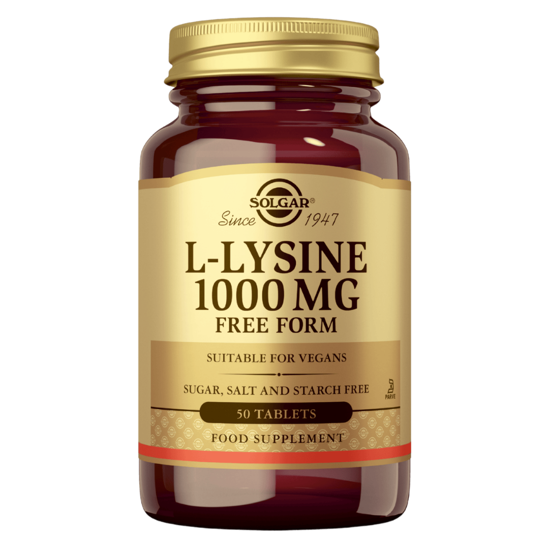 Solgar L-赖氨酸 1000毫克 - L-赖氨酸 50片｜Solgar L-Lysine 1000 mg - L-Lysiini 50 tabl.