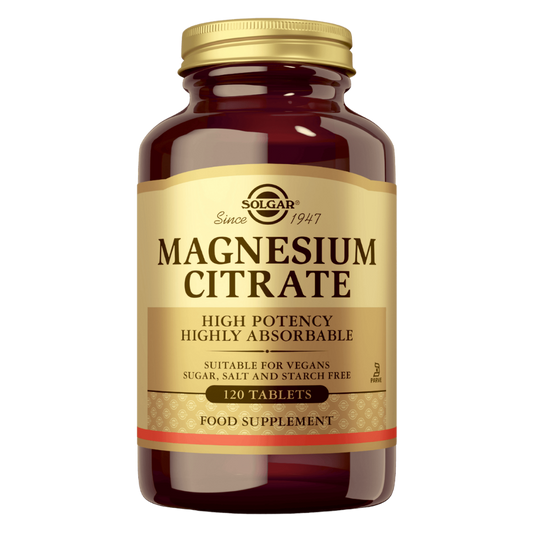 Solgar 柠檬酸镁 - 柠檬酸镁 120片｜Solgar Magnesium Citrate - Magnesiumsitraatti 120 tabl.