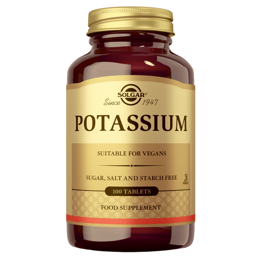 Solgar 钾 - 矿物质补充剂 - 100片｜Solgar Potassium - Kalium - Kivennäisainevalmiste - 100 tabl.