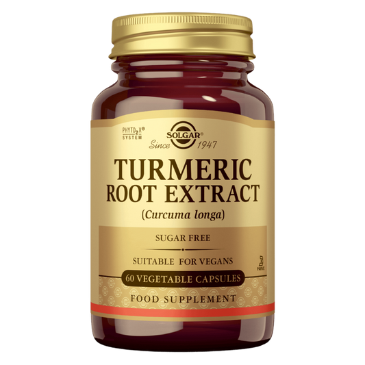 Solgar 姜黄根提取物 - 姜黄素提取物 60粒｜Solgar Turmeric Root Extract - Kurkumiiniuute 60 kaps.