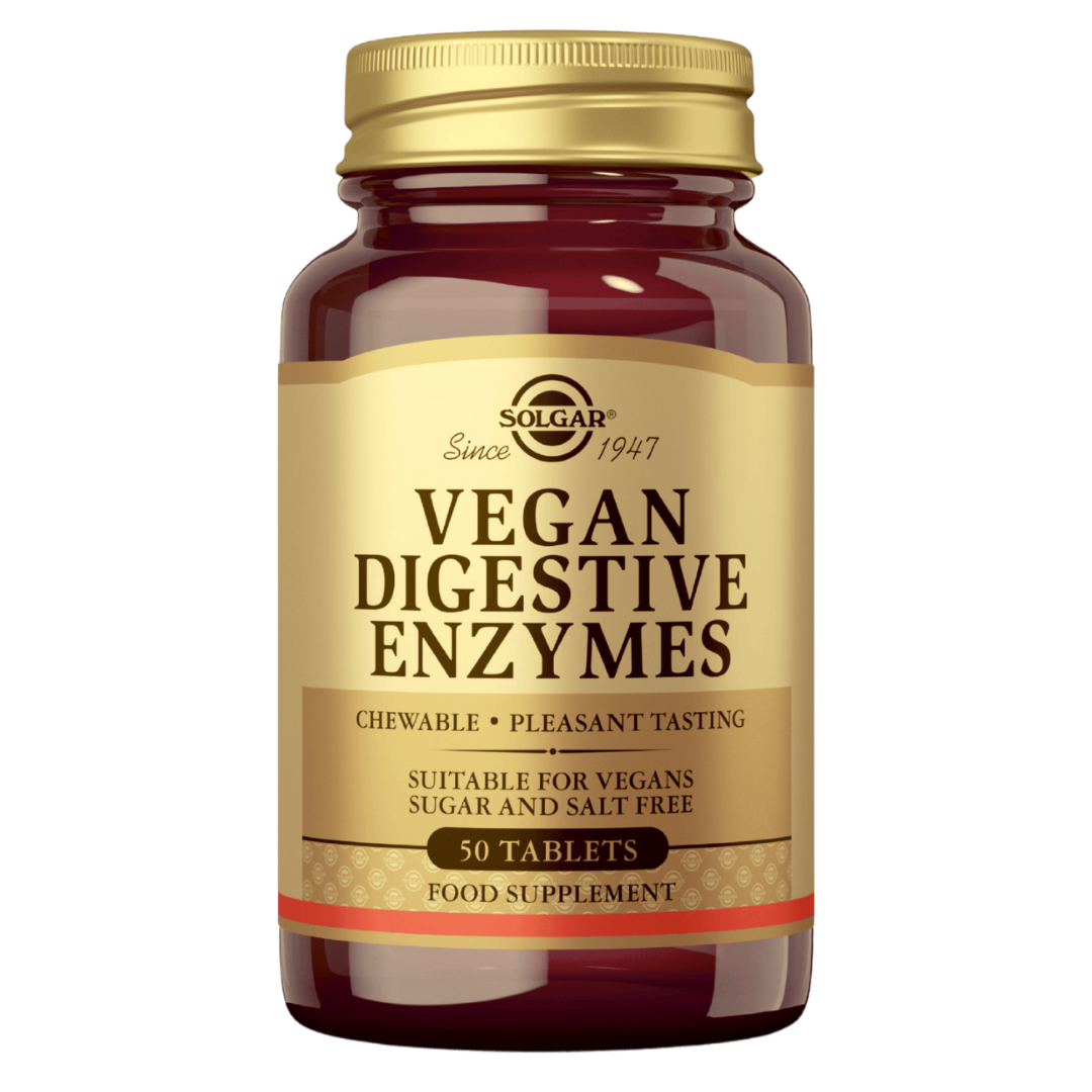 索尔加素食消化酶 - 50片｜Solgar Vegan Digestive Enzymes - Ruoansulatusentsyymi 50 tabl.