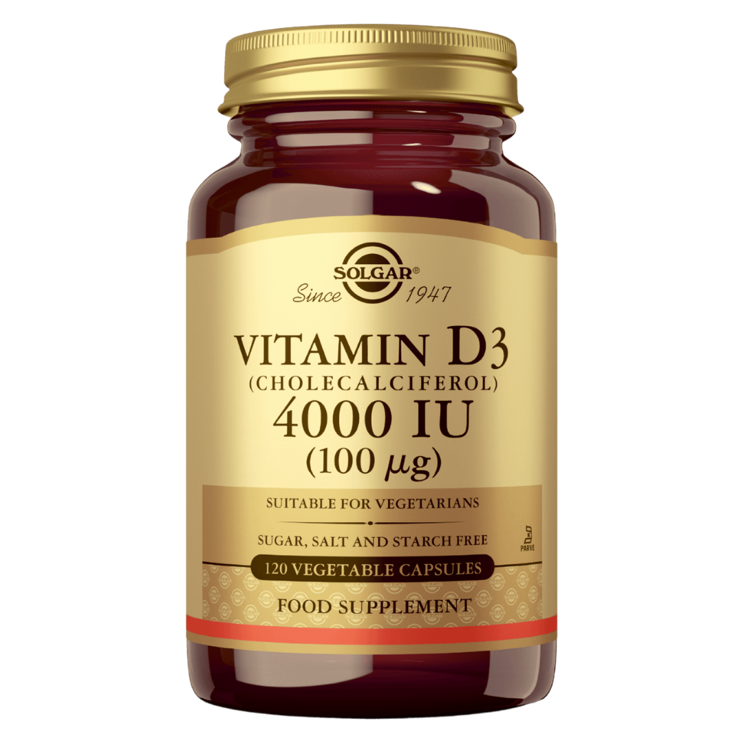 Solgar维生素D3 4000IU（100微克）- 维生素D3 120粒