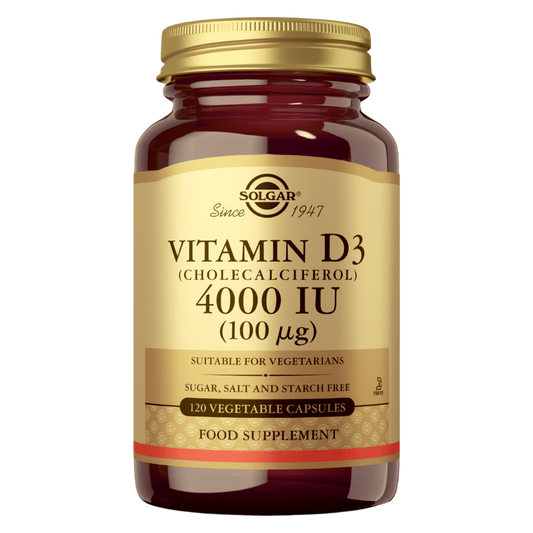 Solgar维生素D3 4000IU（100微克）- 维生素D3 120粒