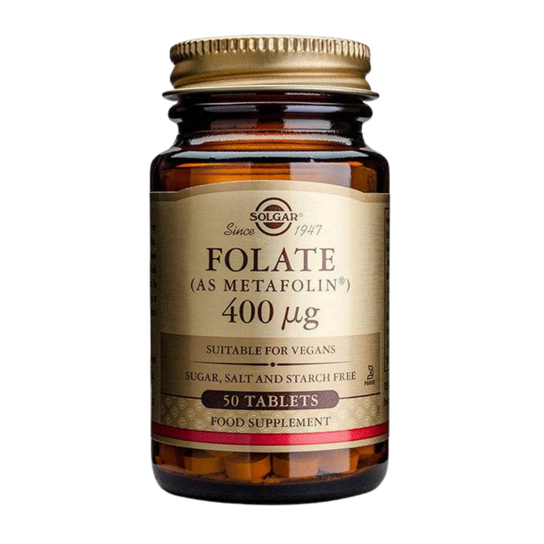 Solgar Folaatti 400 µg 50 tabl.｜Solgar 叶酸 400 µg 50 片。