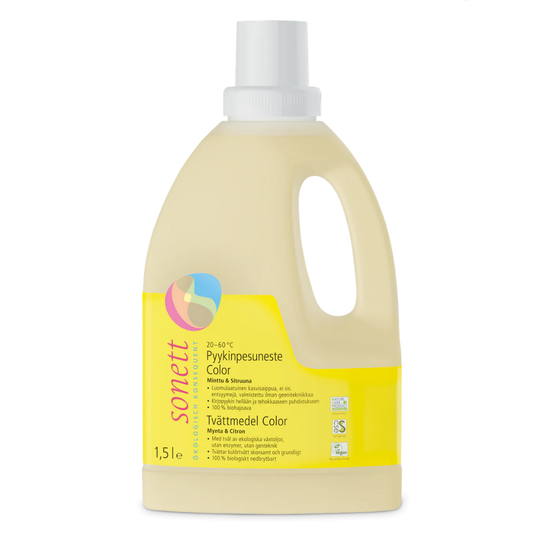 Sonett 薄荷柠檬色洗衣液 - 纯素 1.5升