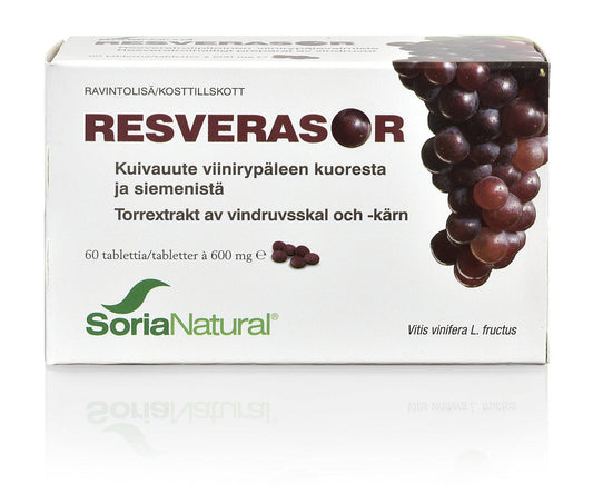 Soria Natural 白藜芦醇制剂 60片｜Soria Natural Resverasor - Resveratrolivalmiste 60 tabl.