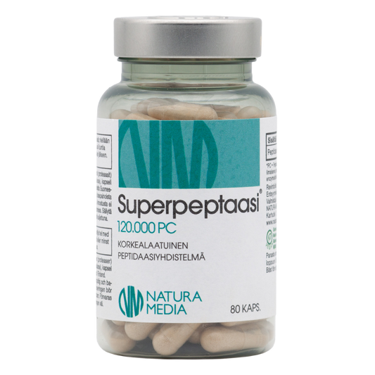 Natura Media Superpeptaasi 80粒胶囊｜Natura Media Superpeptaasi 80 kaps.