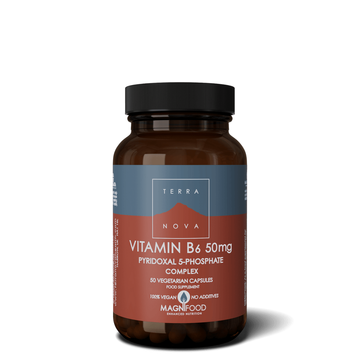 Terranova B6-vitamiini 50 mg complex pyridoksaali 5-fosfaatti (P-5-P)｜Terranova B6维生素 50毫克复合吡哆醛5-磷酸盐(P-5-P)