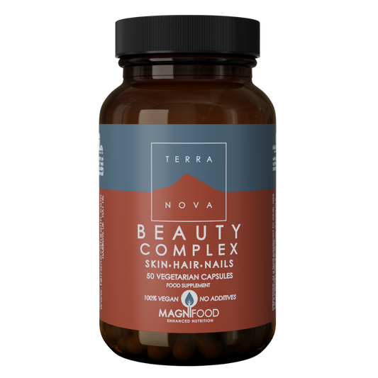 Terranova 美肤复合物 皮肤、头发、指甲 - 头发、指甲和皮肤营养补充剂 50粒｜Terranova Beauty Complex Skin, Hair, Nails - Ravintolisä hiuksille, kynsille ja iholle 50 kaps.