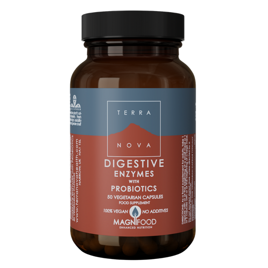 消化酶益生菌复合胶囊｜Terranova Digestive Enzymes With Probiotics 50 kaps.