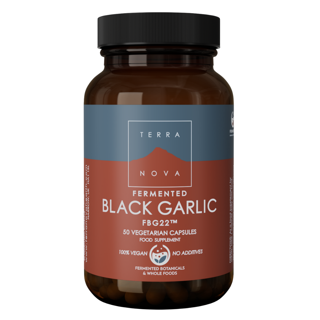 Terranova 发酵黑蒜 50粒｜Terranova Fermented Black Garlic - Fermentoitu musta valkosipuli 50 kaps.