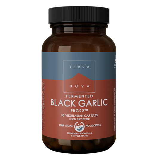 Terranova 发酵黑蒜 50粒｜Terranova Fermented Black Garlic - Fermentoitu musta valkosipuli 50 kaps.