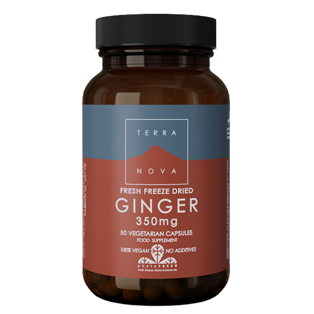 Terranova 姜 350毫克 - 姜制剂 50粒｜Terranova Ginger 350 mg - Inkiväärivalmiste 50 kaps.