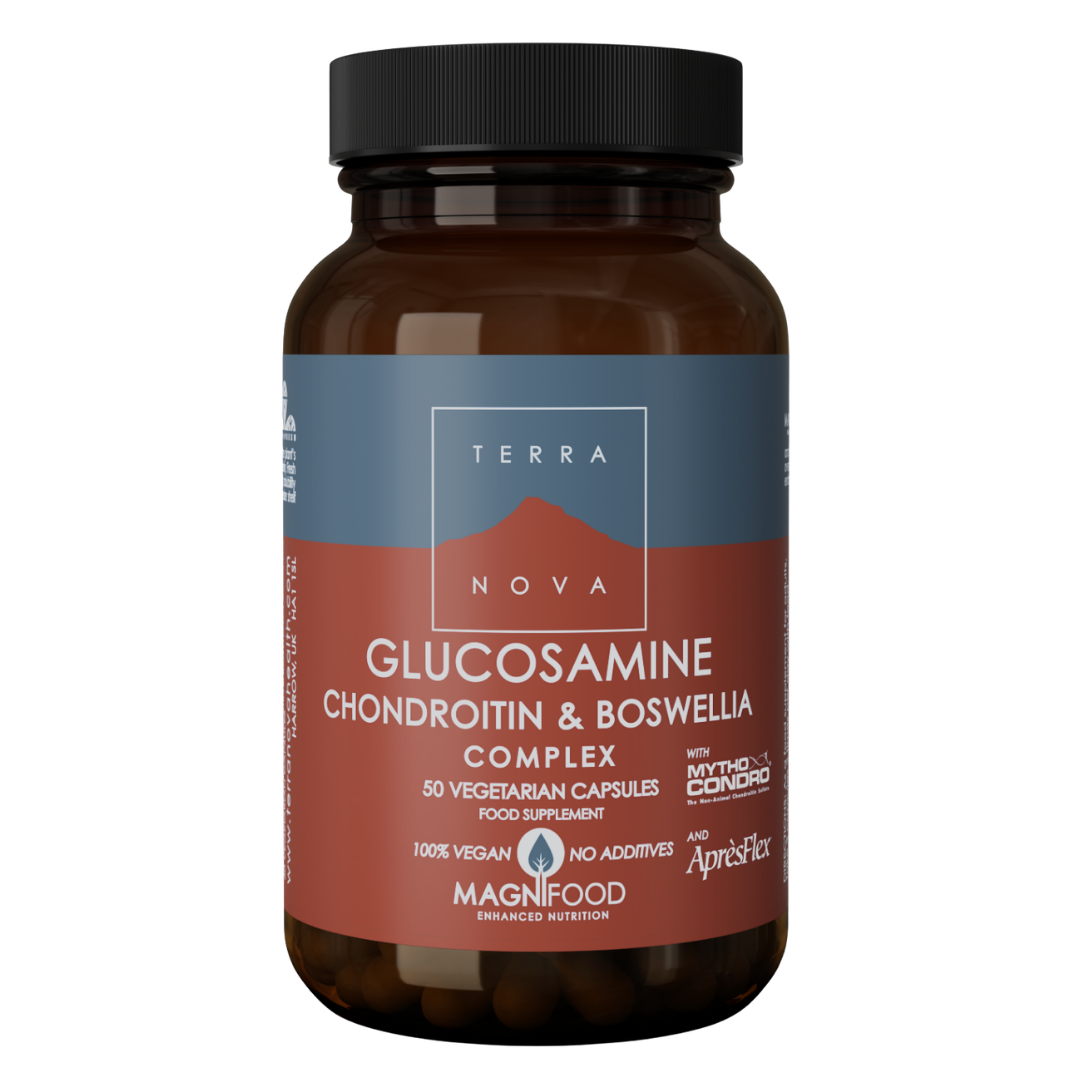 Terranova 葡萄糖胺 软骨素 乳香 复合物 50粒｜Terranova Glucosamine Chondroitin & Boswellia Complex 50 kaps.