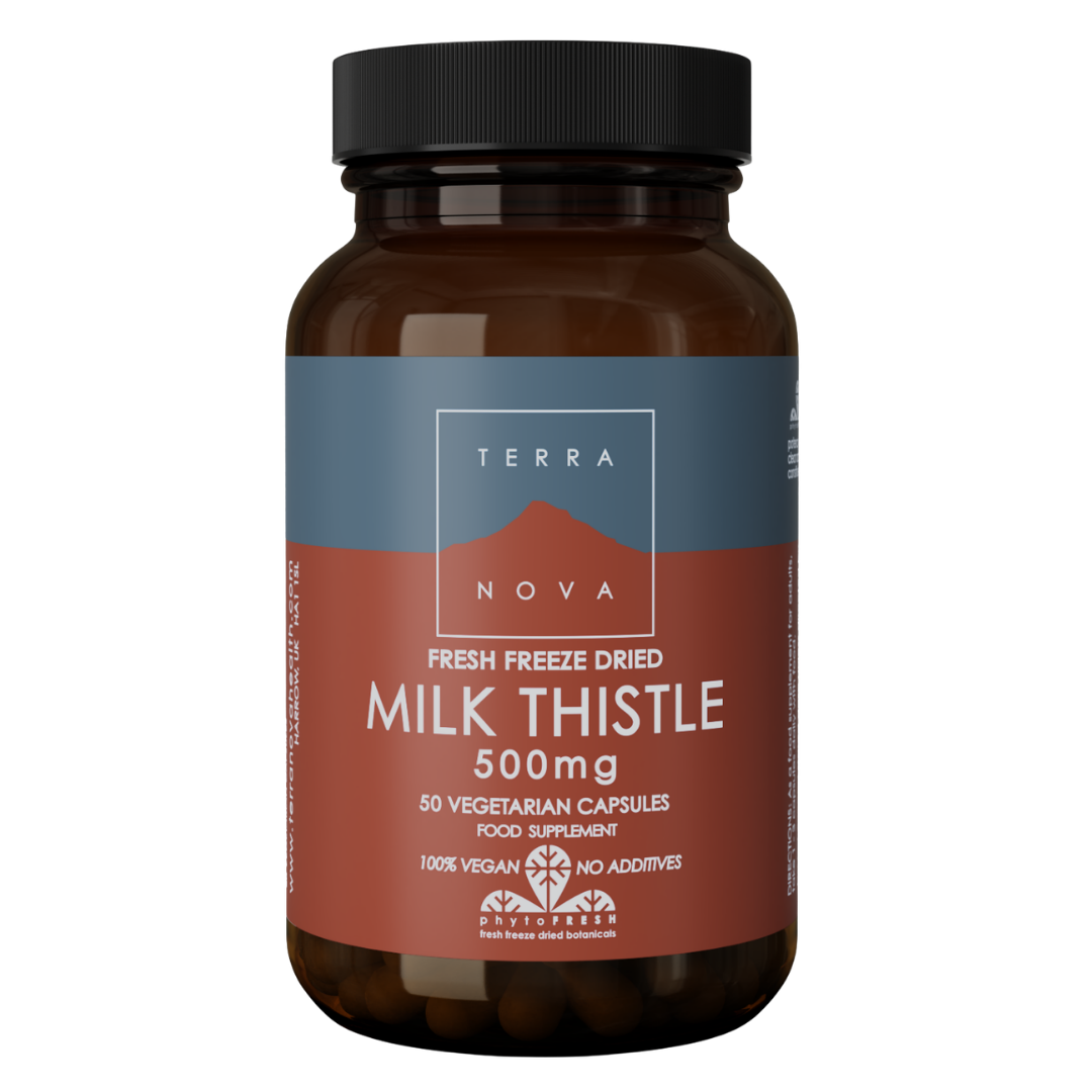 Terranova 水飞蓟 500毫克 50粒｜Terranova Milk Thistle 500 mg - Maarianohdake 50 kaps.