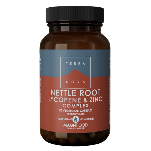 Terranova 荨麻根 番茄红素 锌 50粒｜Terranova Nettle Root Lycopene & Zinc - Nokkosenjuuri, Lykopeeni ja sinkki 50 kaps.