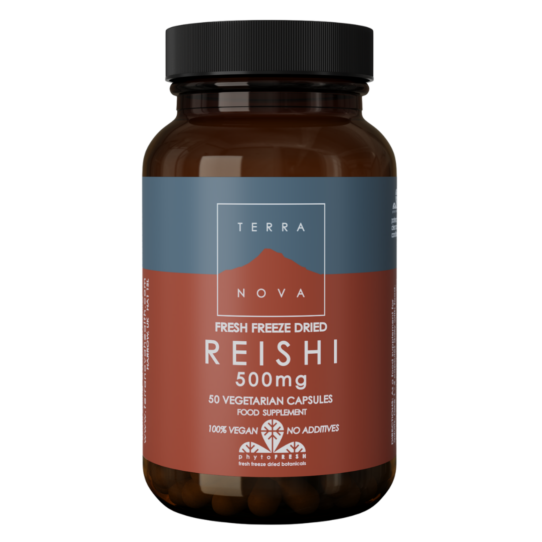 灵芝 500毫克 - 菌类制剂 50粒｜Terranova Reishi 500 mg - Sienivalmiste 50 kaps.
