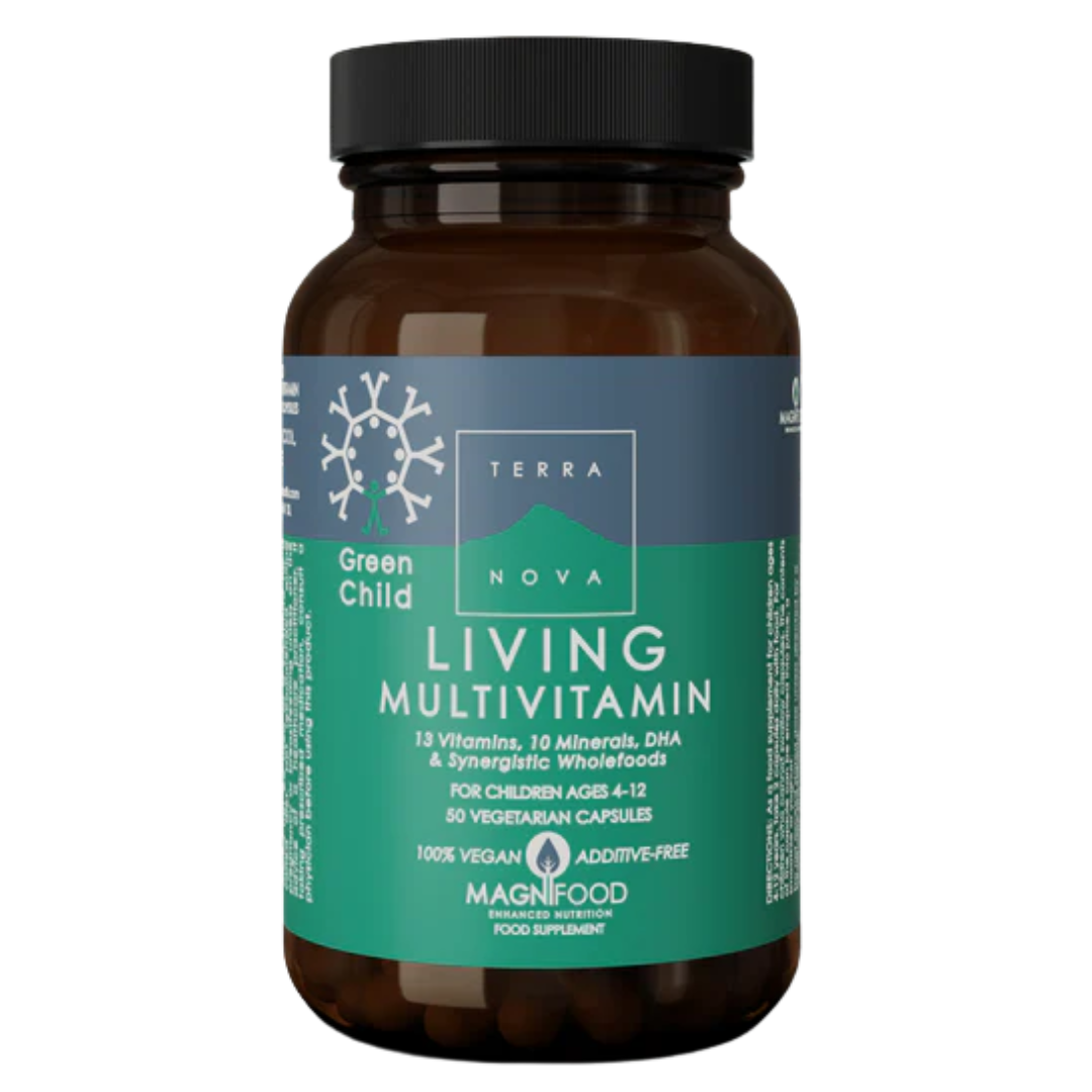 Terranova Living Multivitamin Green Child 100 kaps. - Lasten monivitamiini｜Terranova Living 多种维生素 Green Child 100 粒。 - 儿童复合维生素