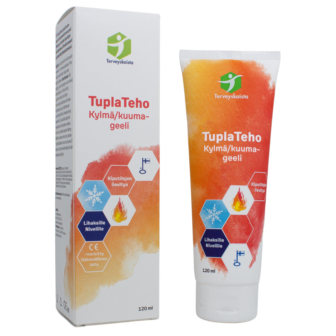 健康带双重强效冷热凝胶120毫升装｜Terveyskaista TuplaTeho Kylmä/Kuumageeli 120 ml - erä