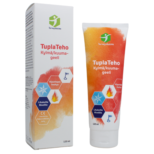 健康带双重强效冷热凝胶120毫升装｜Terveyskaista TuplaTeho Kylmä/Kuumageeli 120 ml - erä
