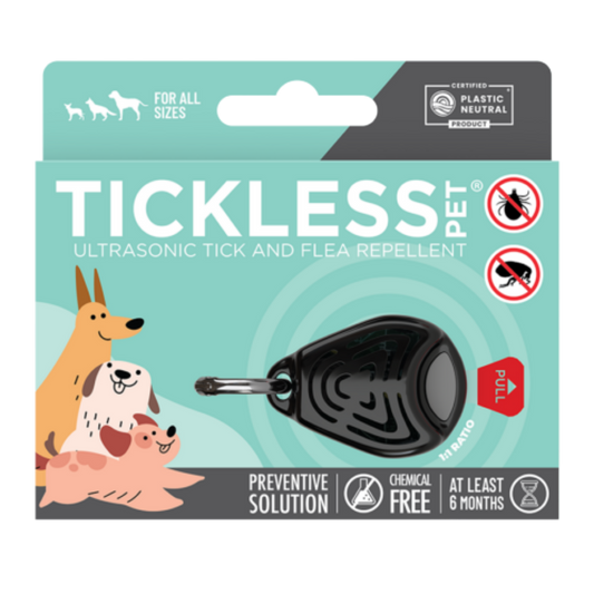 Tickless 宠物超声波蜱虫跳蚤驱除器 - 黑色 1 kpl