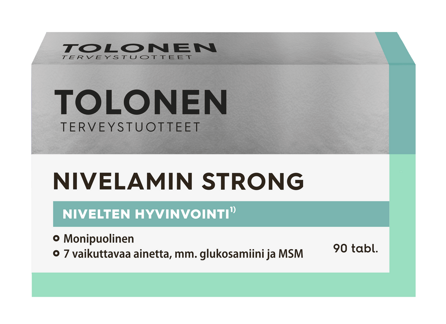 Tolonen Nivelamin Strong 葡萄糖胺-姜黄-MSM营养补充片 90片｜Tolonen Nivelamin Strong - Glukosamiini-kurkuma-MSM -ravintolisä 90 tabl.
