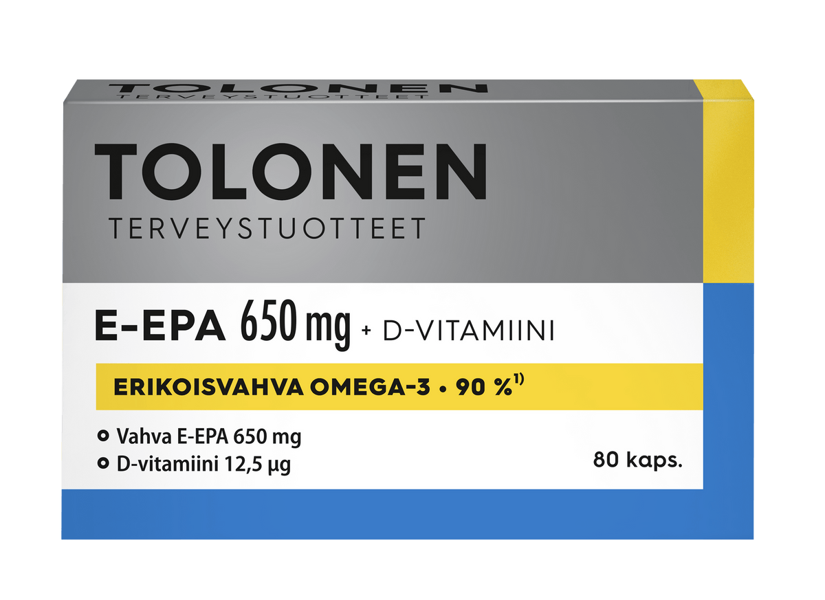 Tolonen E-EPA 650毫克+维生素D 80粒