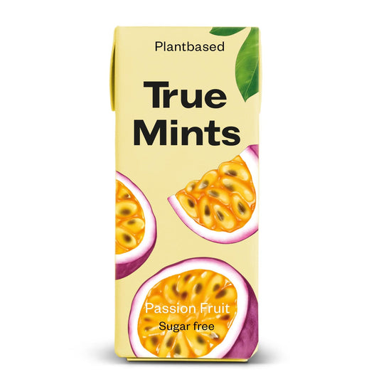 真薄荷百香果-木糖醇含片百香果味13克-无糖｜True Mints Passion Fruit - Ksylitolipastilli Passionhedelmä 13 g - Sokeriton