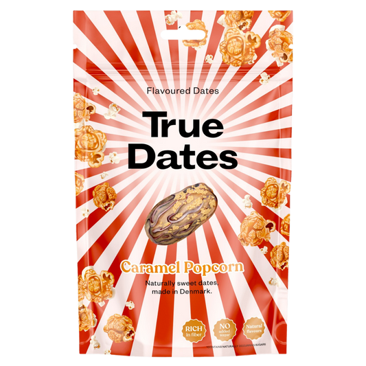 True Dates 焦糖爆米花椰枣糖 100 g｜True Dates Caramel Popcorn - Taatelimakeinen Karamelli Popcorn 100 g