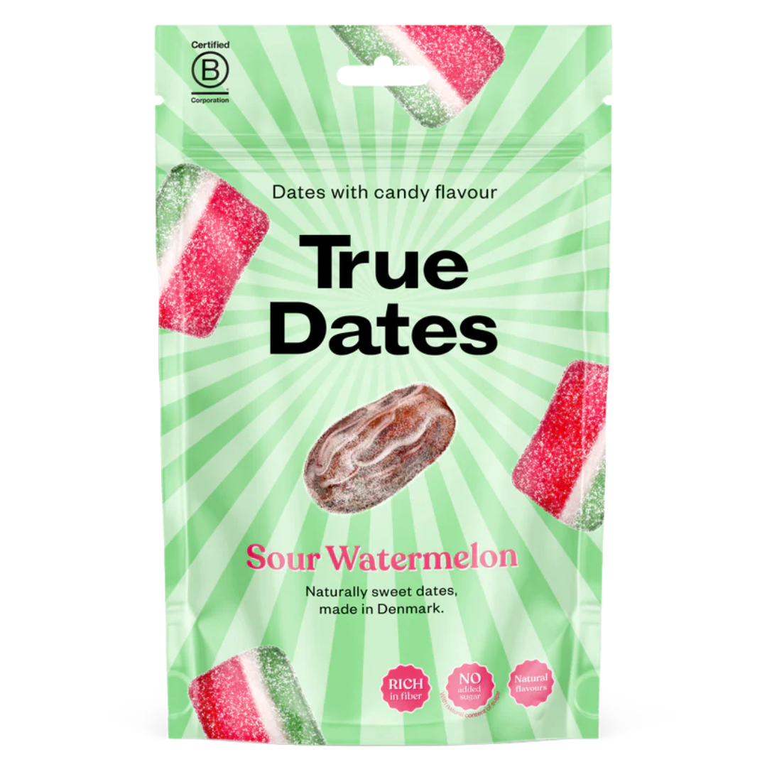 真枣酸西瓜 - 枣制糖果酸西瓜 100 g｜True Dates Sour Watermelon - Taatelimakeinen Kirpeä Vesimeloni 100 g