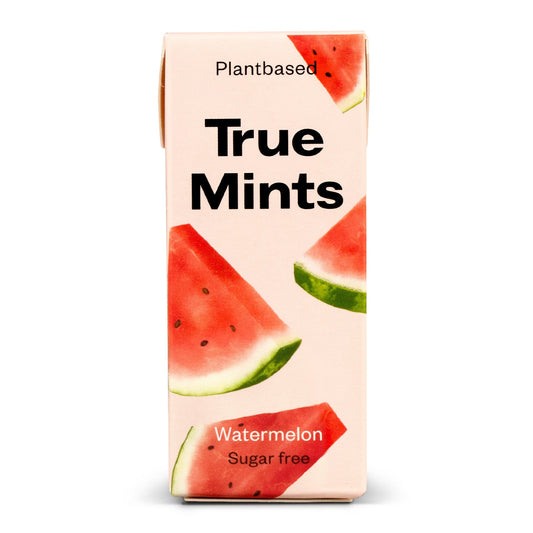True Mints 西瓜 - 木糖醇含片 西瓜 13克 - 无糖｜True Mints Watermelon - Ksylitolipastilli Vesimeloni 13 g - Sokeriton
