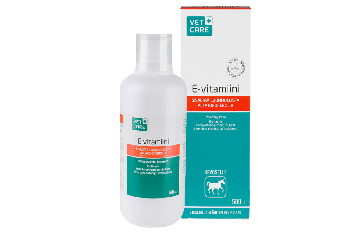 Vetcare 犬马用维生素E 500 ml｜Vetcare E-vitamiini koirille ja hevosille 500 ml