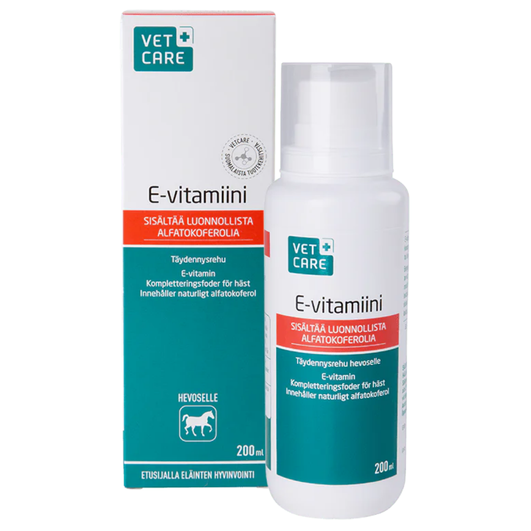 Vetcare 犬马用维生素E 200 ml｜Vetcare E-vitamiini koirille ja hevosille 200 ml