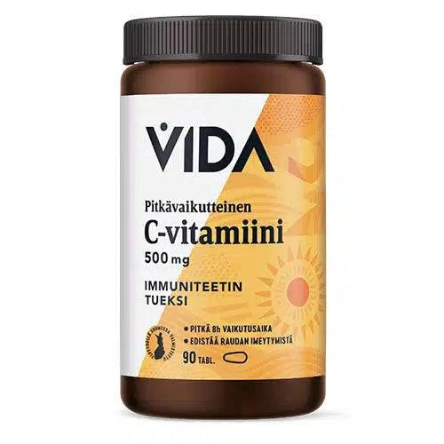 Vida C-vitamiini 500 mg 90 tabl.｜Vida 维生素 C 500 毫克 90 片。
