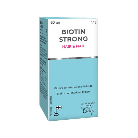 Vitabalans 生物素强健头发和指甲 60 片。 - 日期 03/2026