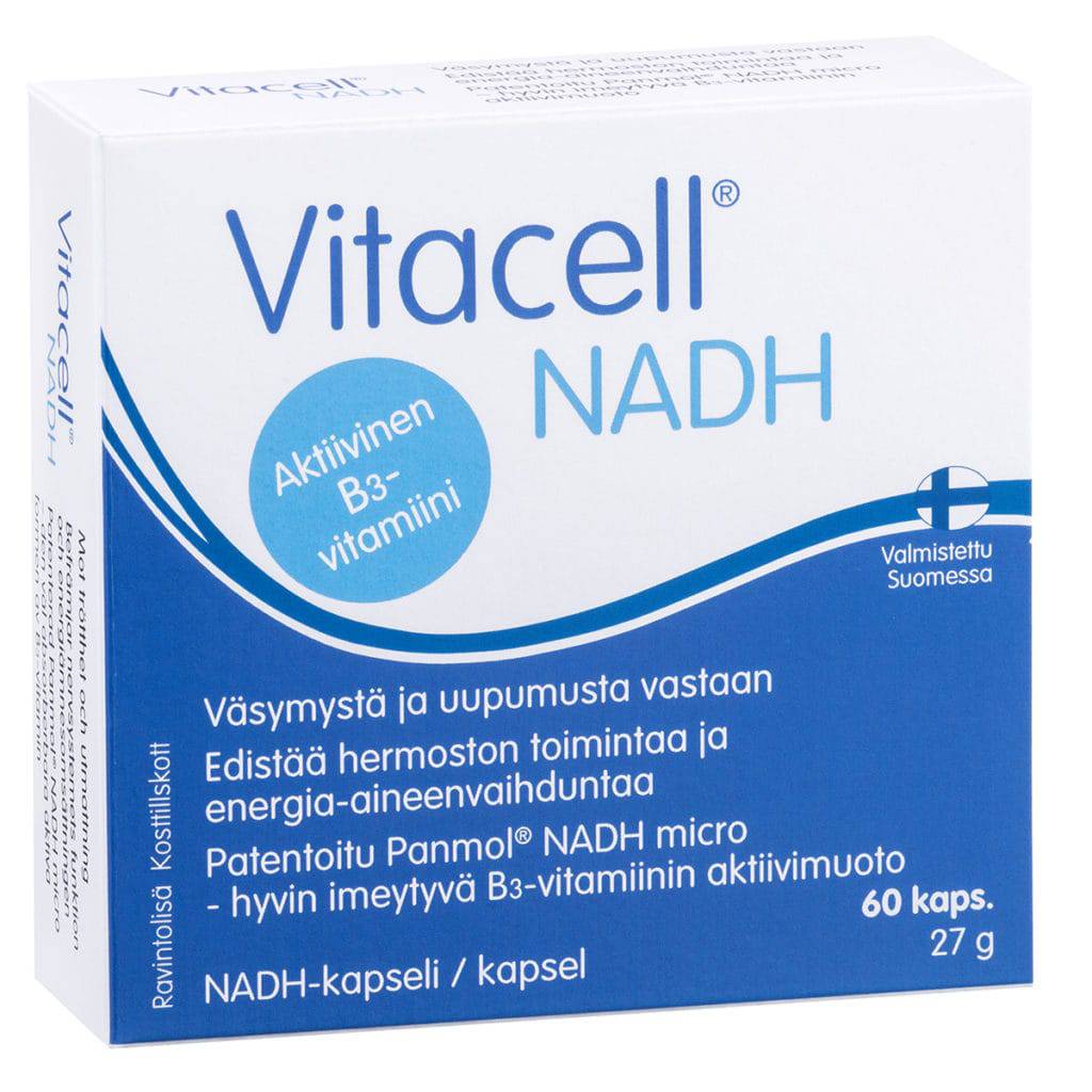 Vitacell NADH - 维生素B3 60粒｜Vitacell NADH - B3-vitamiini 60 kaps.